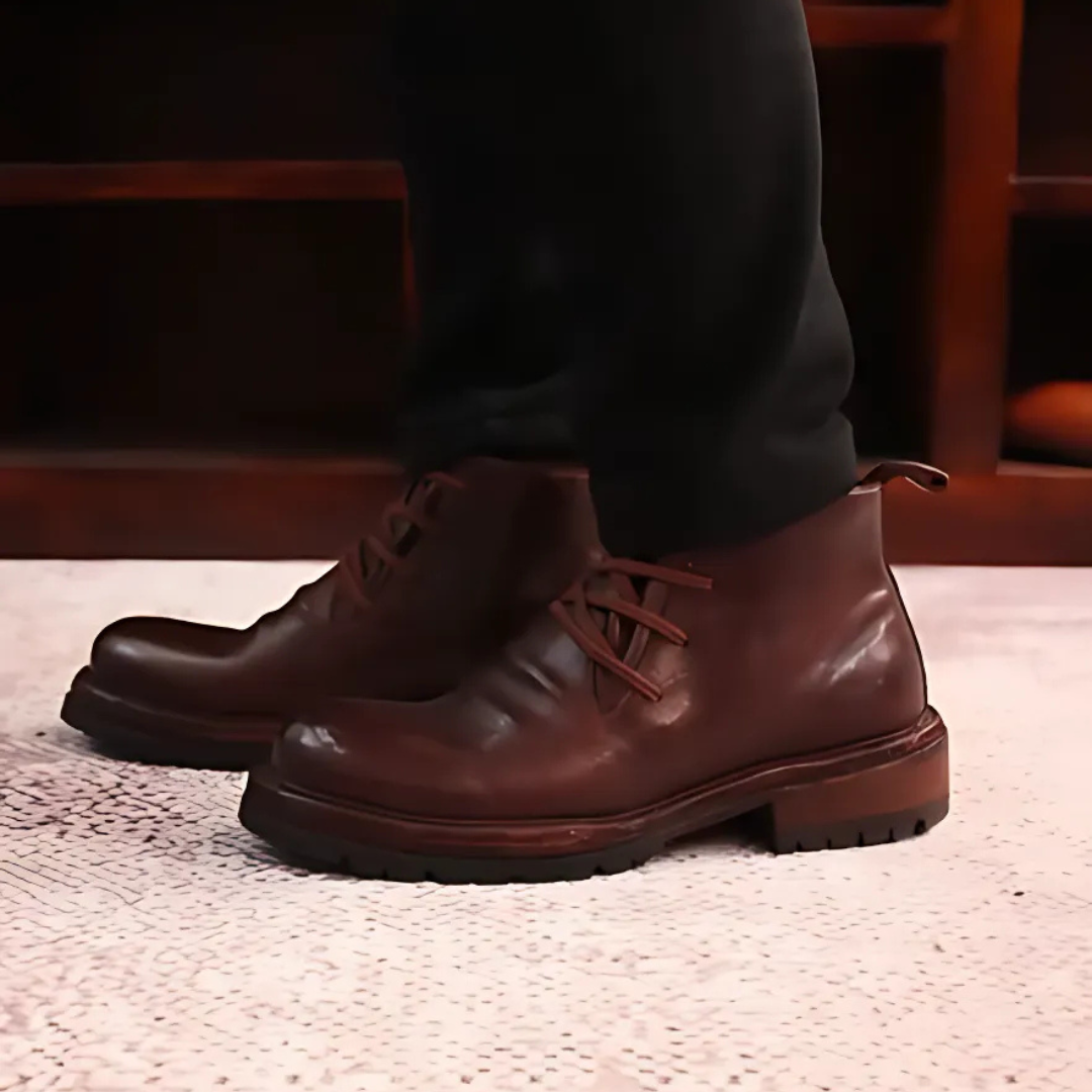 Ergonómikus és strapabíró talpú bőr cipő férfiaknak