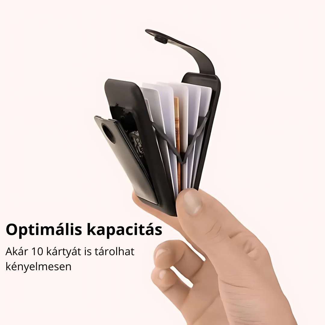 Minimalista pénztárca RFID védelemmel és kompakt kártyatartó kialakítással